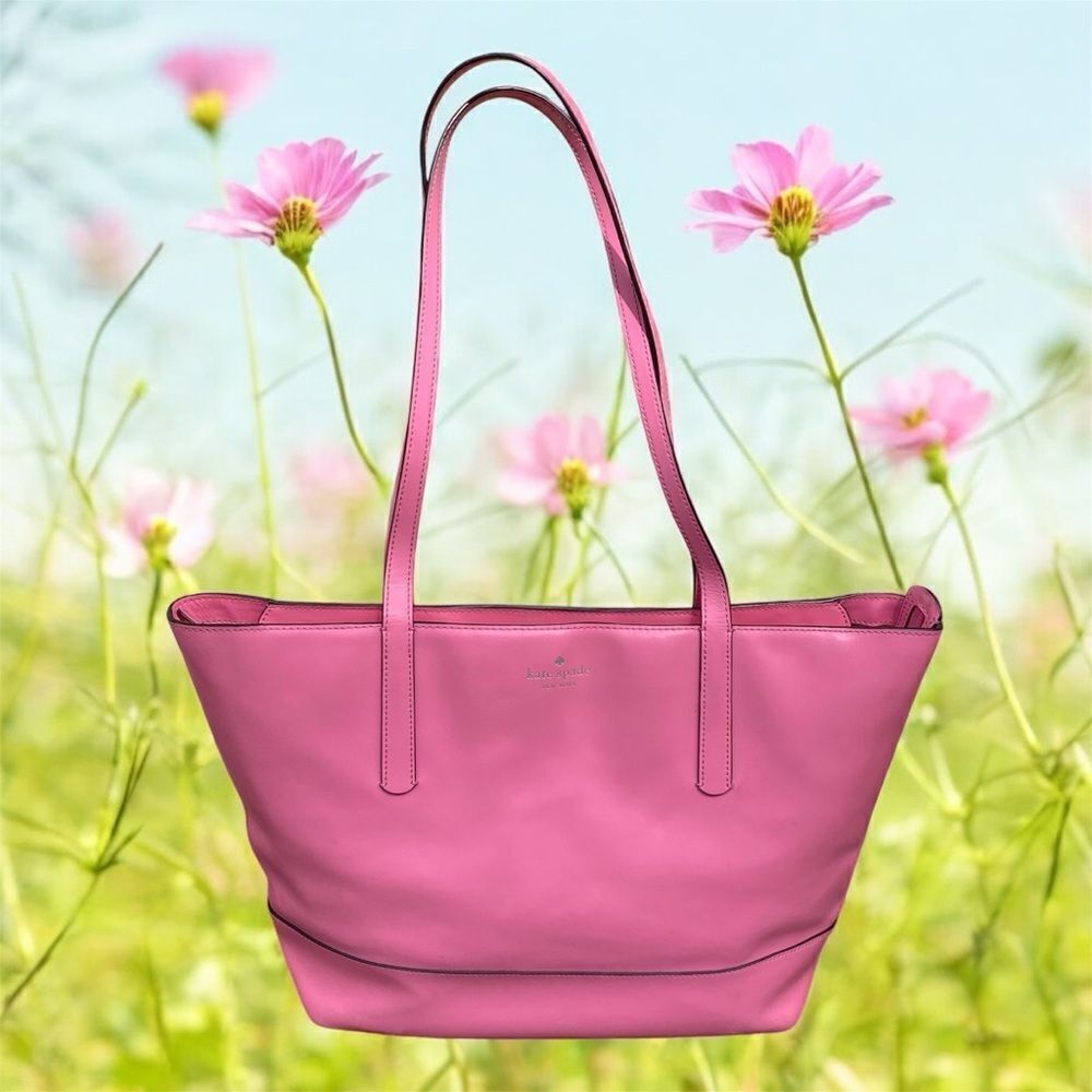 Kate Spade Pink Leather Tote/Shoulder Bag w/Dust Bag Spring Summer Brunch Weddin